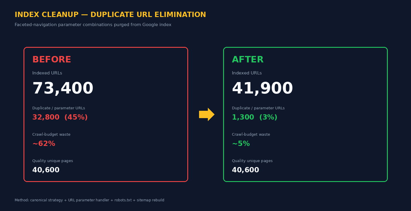 Index cleanup before/after