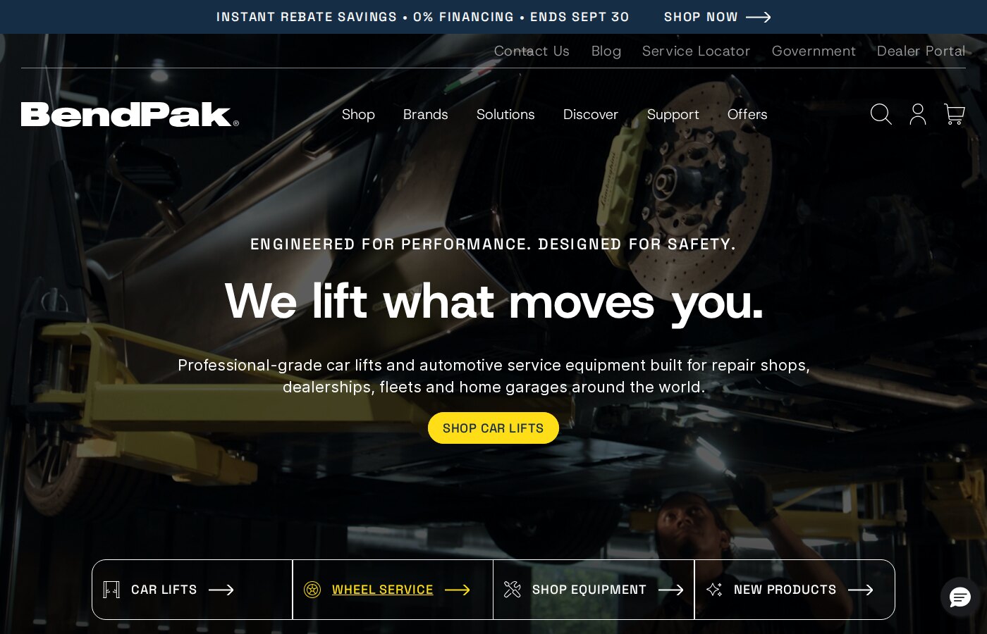 BendPak homepage