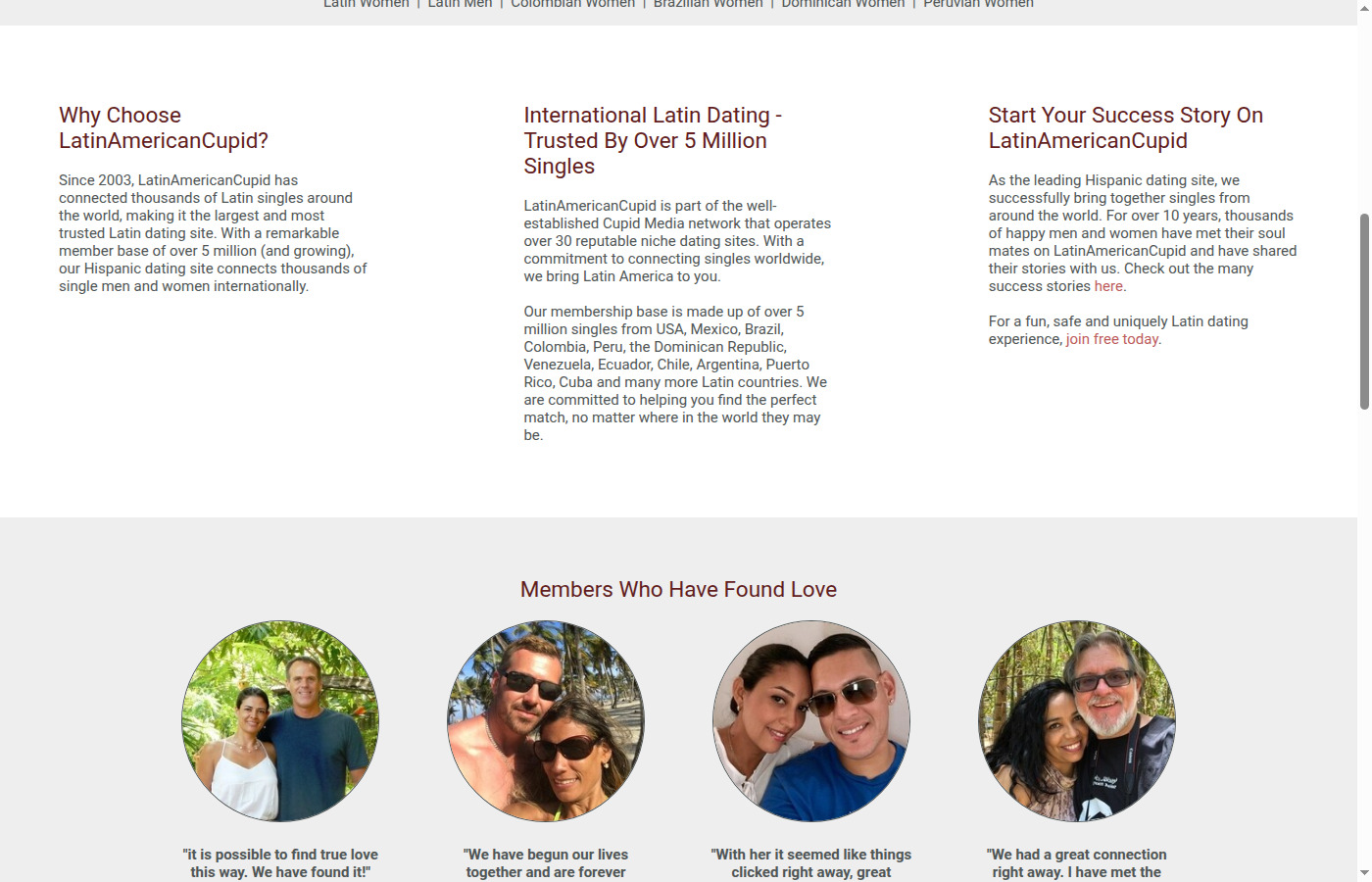 LatinAmericanCupid — Value proposition, Why Choose LatinAmericanCupid
